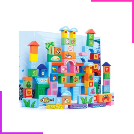 Construction de blocs colorés thème océan