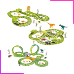 Circuit de course dinosaures 120 pièces