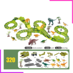 Circuit de course dinosaures 120 pièces