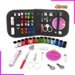 Kit de couture complet avec fils colorés utilisé à la maison