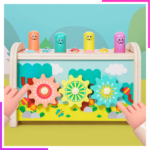 jeu de marteau et de pêche Montessori en bois