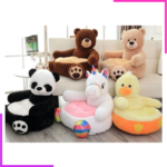 Fauteuils en forme de panda, ours, licorne et canard