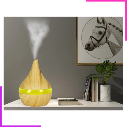 iffuseur d'huiles essentielles bois et LED moderne