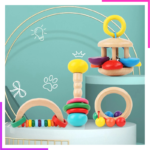 Jouets De Hochets En Bois Pour Bébé