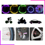 Bouchon de Valve Led Pneus-Roues pour Vélo, Moto et Voiture