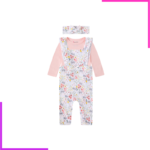 salopette fleurie avec son bandeau