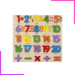 Tableau d'apprentissage des chiffres et des lettres en bois