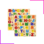 Tableau d'apprentissage des chiffres et des lettres en bois
