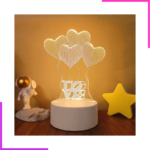 Veilleuse LED 3D en acrylique avec base lumineuse