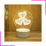 Veilleuse LED 3D en acrylique avec base lumineuse
