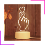 Veilleuse LED 3D en acrylique avec base lumineuse