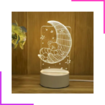 Veilleuse LED 3D en acrylique avec base lumineuse