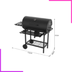 Barbecue Américain en Acier avec Roulettes