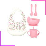 Set Repas 6 pièces Motifs Imprimé en Silicone