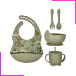 Set Repas 6 pièces Motifs Imprimé en Silicone – Image 2