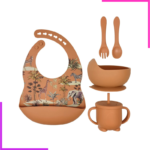 Set Repas 6 pièces Motifs Imprimé en Silicone – Image 3