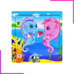 Puzzle éducatif pour enfant animaux aquatiques
