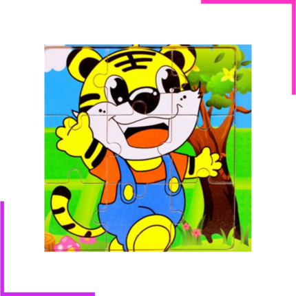 Puzzle éducatif pour enfant animaux sauvages