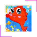 Puzzle éducatif pour enfant animaux aquatiques