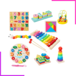 Pack de 7 Jeux d'éveil en Bois Montessori – Image 4