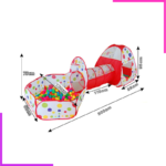 Tente tunnel et piscine à balles enfant, jouet pop-up maison.