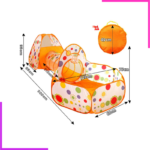Tente tunnel et piscine à balles enfant, jouet pop-up maison.