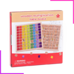 Planche de multiplication en bois colorée