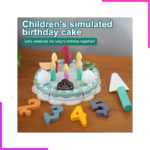 Jouet gâteau d'anniversaire en bois pour enfant