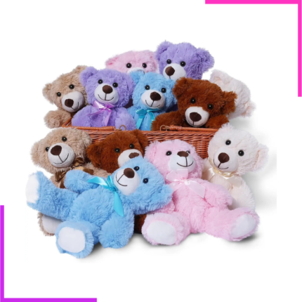 Peluche ours avec ruban satiné