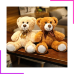 Peluche ours avec ruban satiné