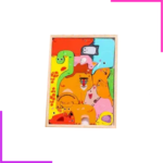 Puzzle en bois 3D pour apprendre les noms d'animaux, les couleurs