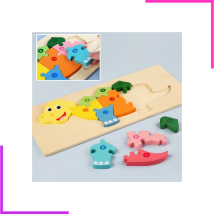 Puzzle éducatif en bois pour enfant 3D