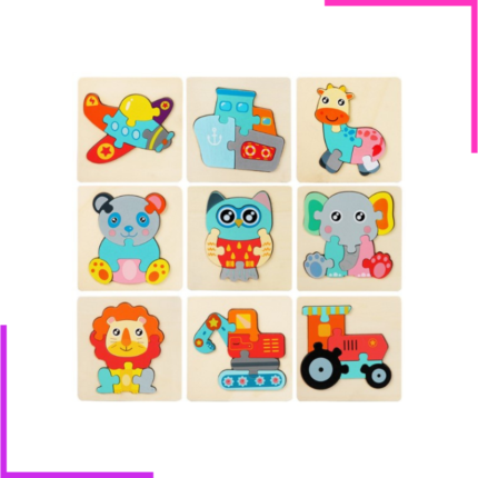 Puzzle simple et éducatif en bois