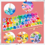 apprentissage de chiffres et lettres colorés Montessori