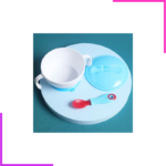 bol et cuillère pour bébé bleu