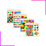 Lot de 4 Blocs Puzzle en Bois 1 Montessori – Image 2