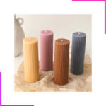 Bougies Piliers Cannelées Modernes