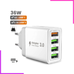 Chargeur mural rapide 4 ports USB