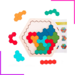 Puzzle Hexagonal Multicolore – Image 3