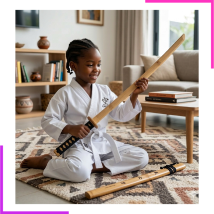 Katana en bambou avec son étui