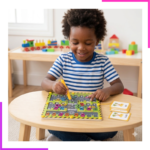 Jeu labyrinthe magnétique alphabet pour enfant en bois