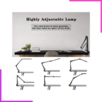 Lampe de bureau à pince à bras long réglable LED moderne et simple – Image 3