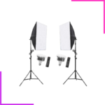 Kit d’éclairage studio professionnel – 2 Softbox avec trépieds