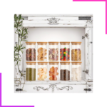 3 bocaux de cuisine en verre