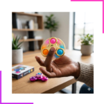 Spinner à doigts coloré en électrodéposition