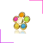 Spinner à doigts coloré en électrodéposition